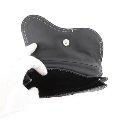 Dior Clutch Kaws Collaboration Saddle Bag Leather Black — view 6