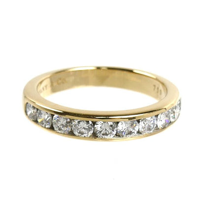 Tiffany & Co 18K Yellow Gold Half Circle Channel Setting Ring Diamond — view 3