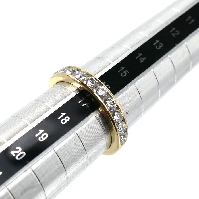 Tiffany & Co 18K Yellow Gold Half Circle Channel Setting Ring Diamond — view 6