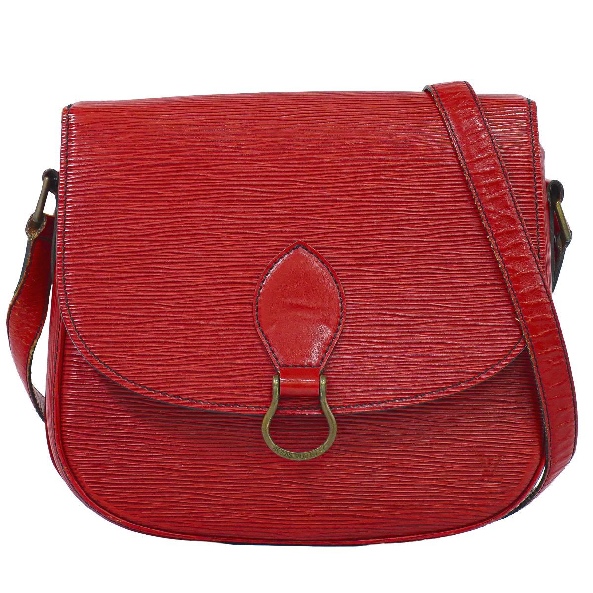 Louis Vuitton LV Saint Cloud GM Epi Leather Shoulder Bag Pochette Castilian