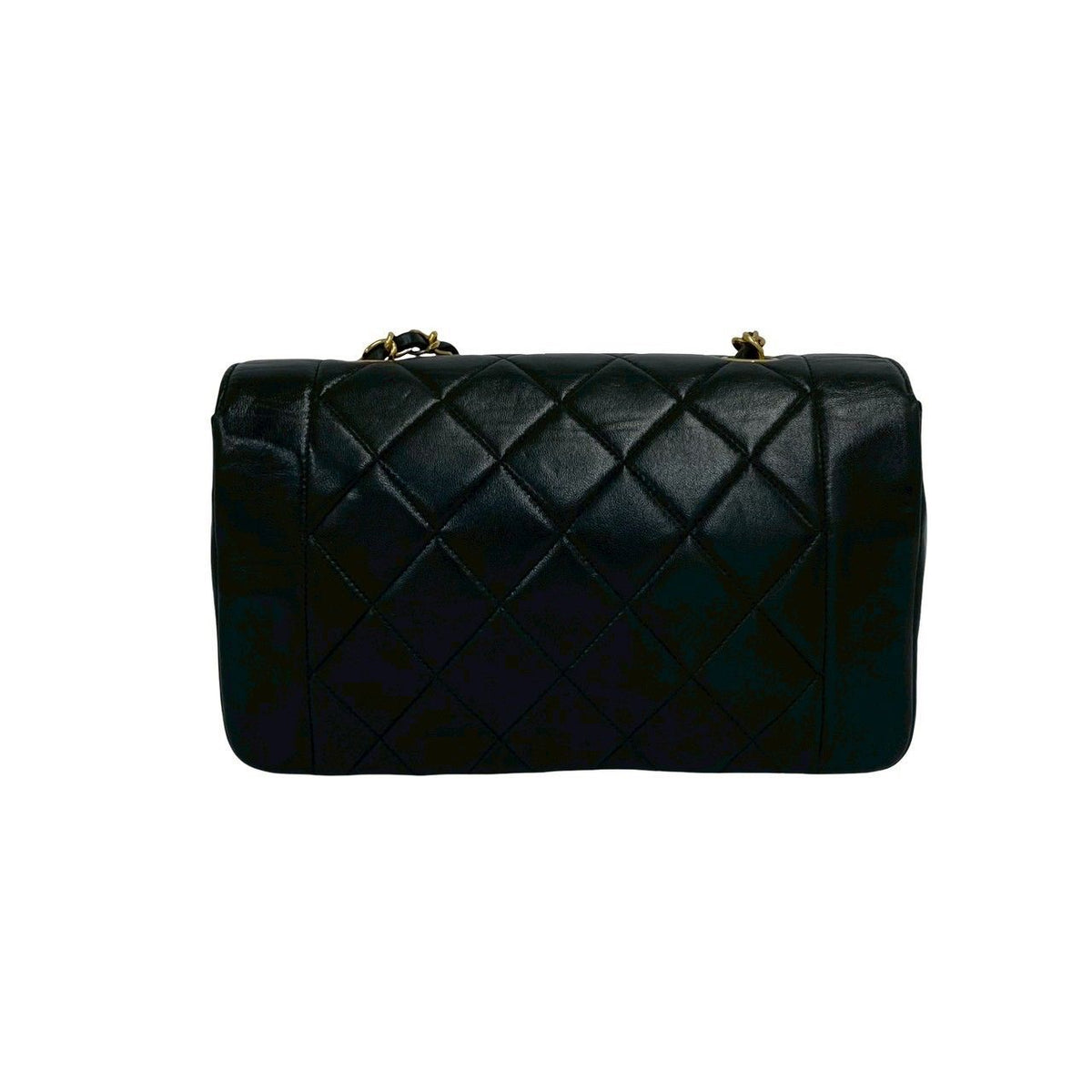 Chanel Card Present Diana Quilted CC Logo Lambskin Shoulder Bag Black — view 3