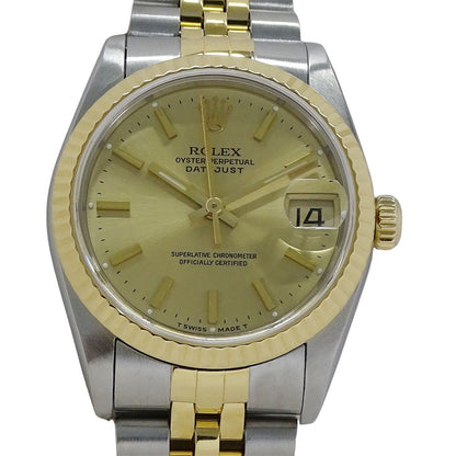 Rolex Datejust Number Watch Boys Automatic At Stainless Steel Gold YG — view 2