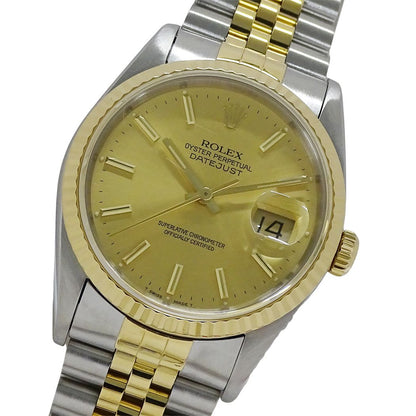 Rolex Datejust Number Watch Automatic At Stainless Steel Gold YG