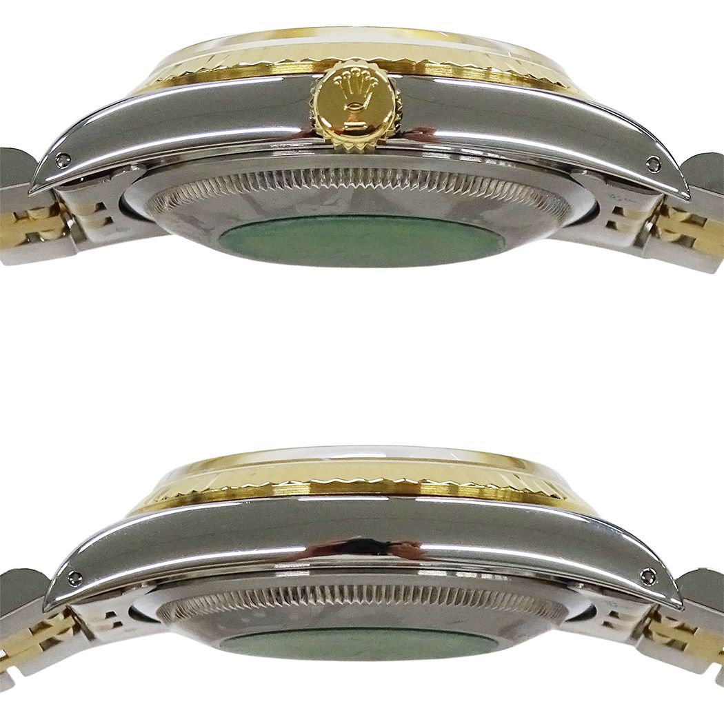 Rolex Datejust Number Watch Automatic At Stainless Steel Gold YG — view 3