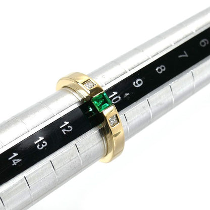Tiffany & Co 18K Yellow Gold Ring Emerald Diamond — view 6