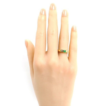 Tiffany & Co 18K Yellow Gold Ring Emerald Diamond — view 7
