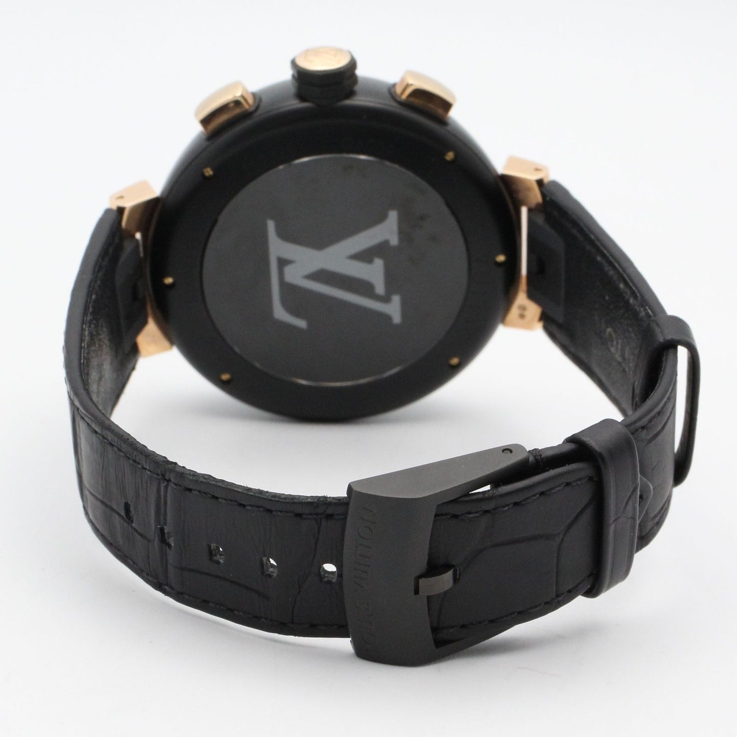 Louis Vuitton Watch Tambour Chrono Black Stainless Steel — view 5