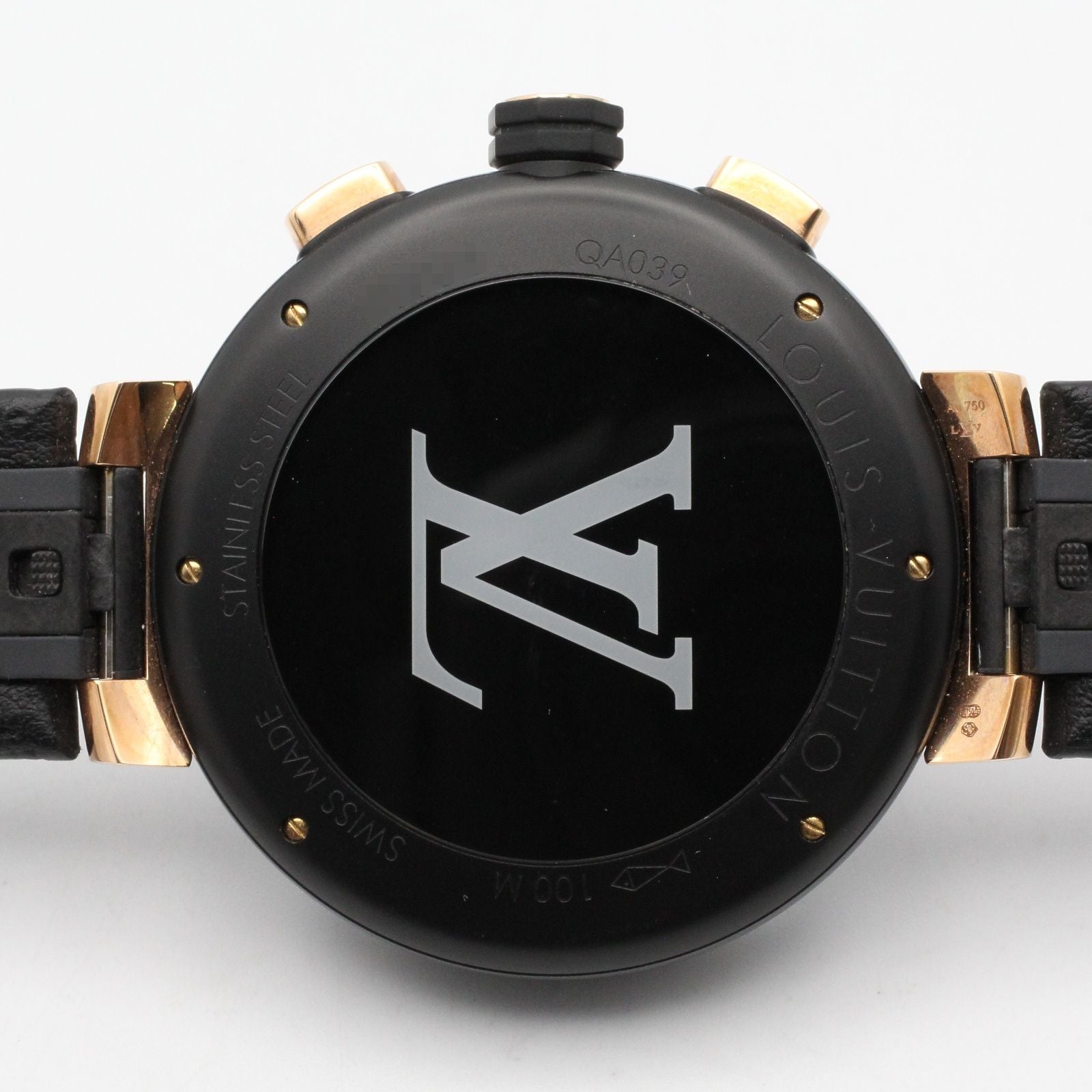 Louis Vuitton Watch Tambour Chrono Black Stainless Steel — view 6