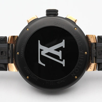 Louis Vuitton Watch Tambour Chrono Black Stainless Steel — view 6