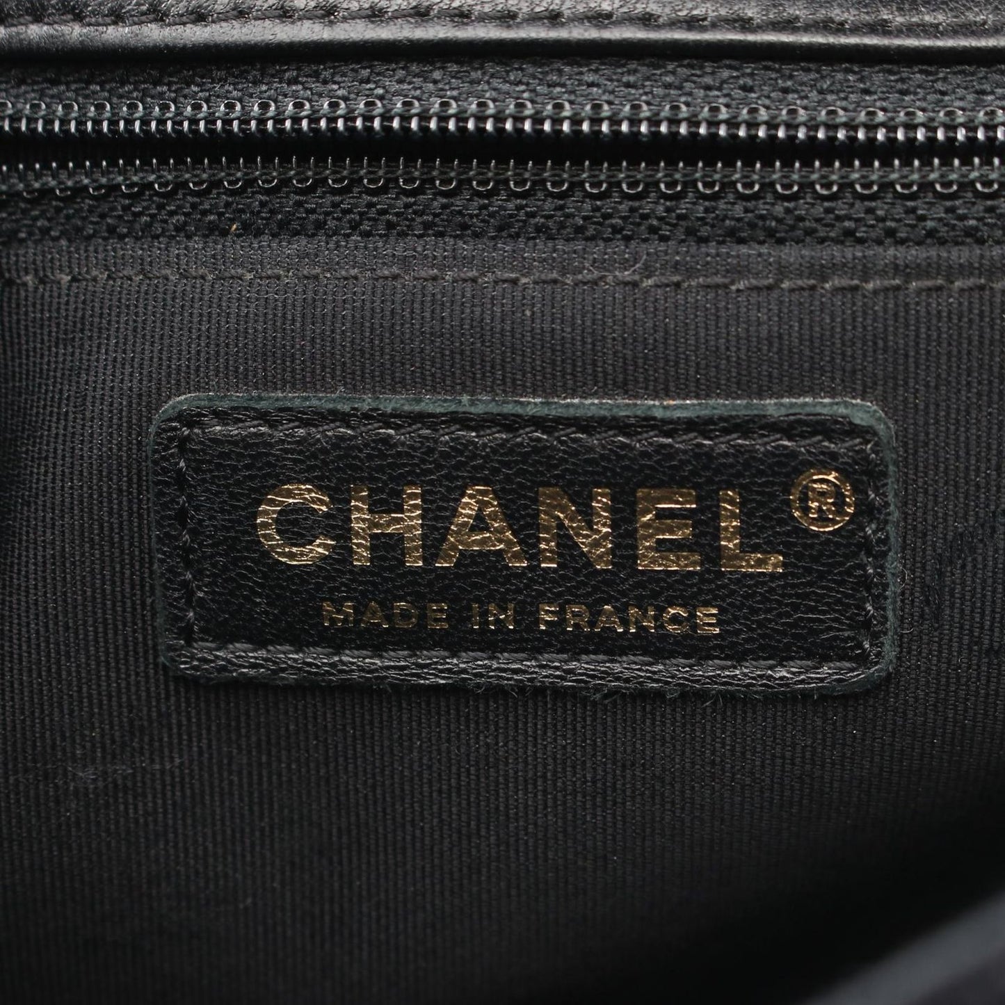 Chanel Shoulder Bag Quilted Black Lambskin Fabric Chain — view 4