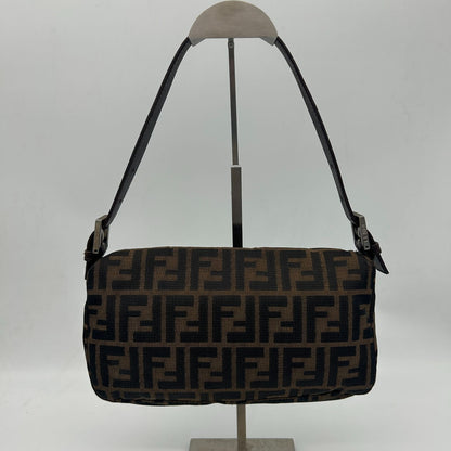 Fendi Brown Zucca Mamma Bucket Leather Shoulder Bag — view 4