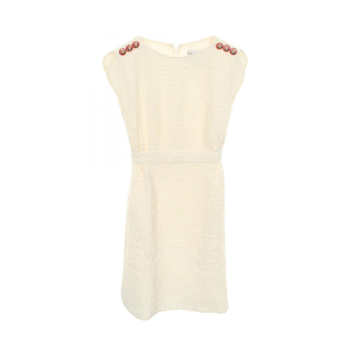 Chanel Dress Tweed Sleeveless Nylon
