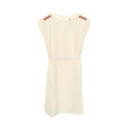 Chanel Dress Tweed Sleeveless Nylon