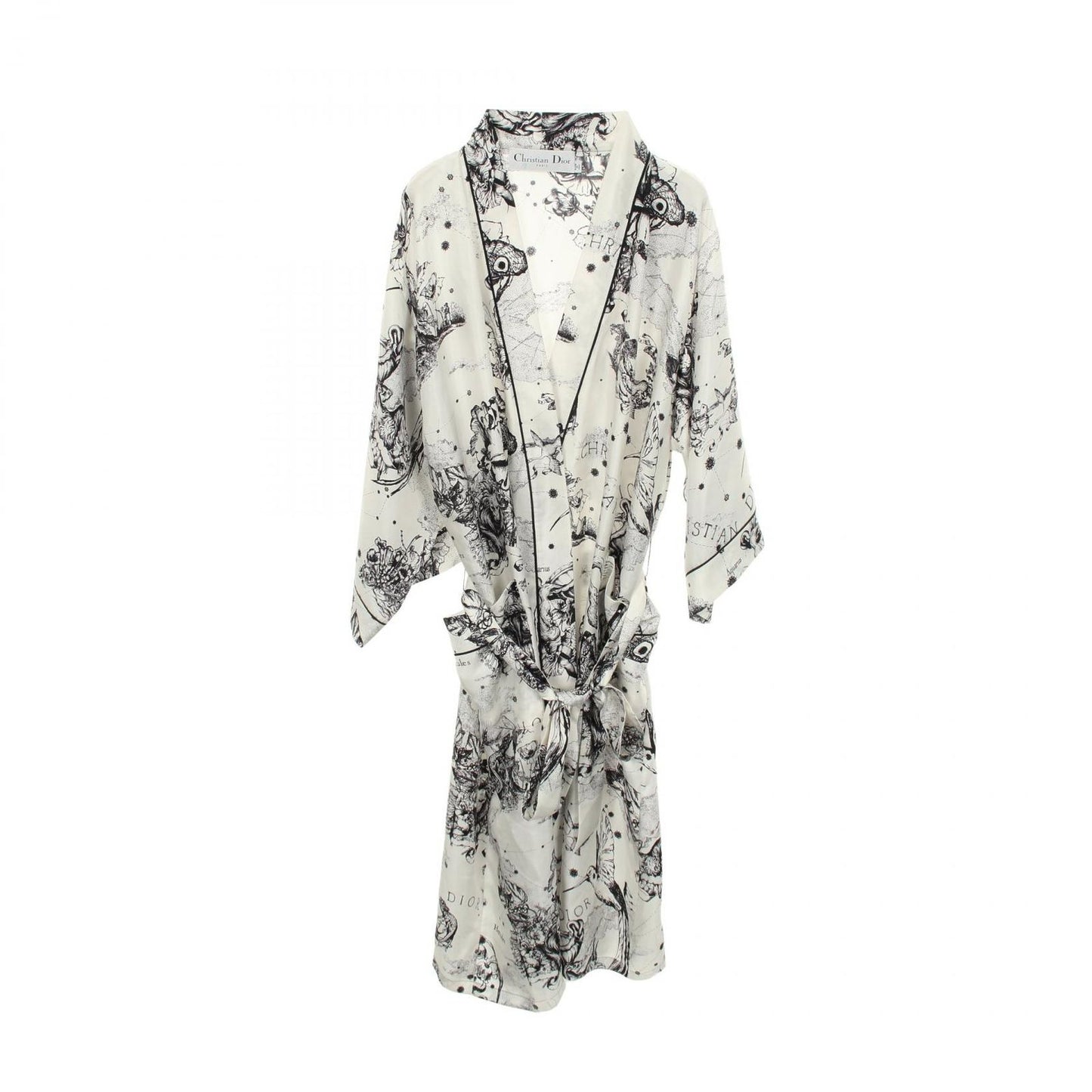 Dior Dress Chez Moi Zodiac Dressing Gown Silk Wrap