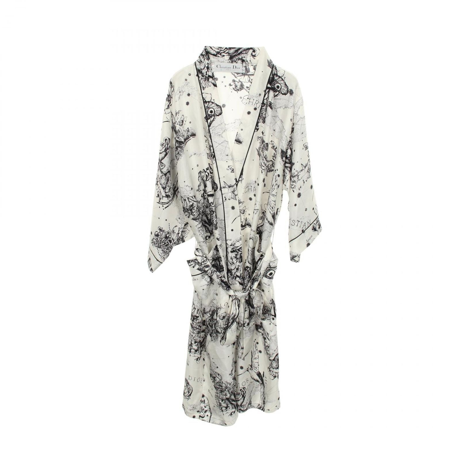 Dior Dress Chez Moi Zodiac Dressing Gown Silk Wrap