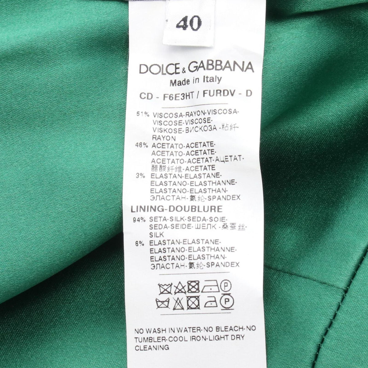 Dolce & Gabbana Dress Mermaid Short Sleeve Rayon — view 4