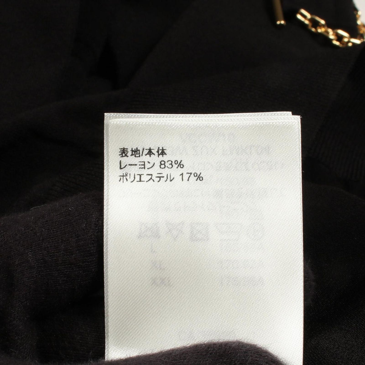 Louis Vuitton Knit LV Chain Detail Turtleneck Zux Black Rayon Sweater — view 4