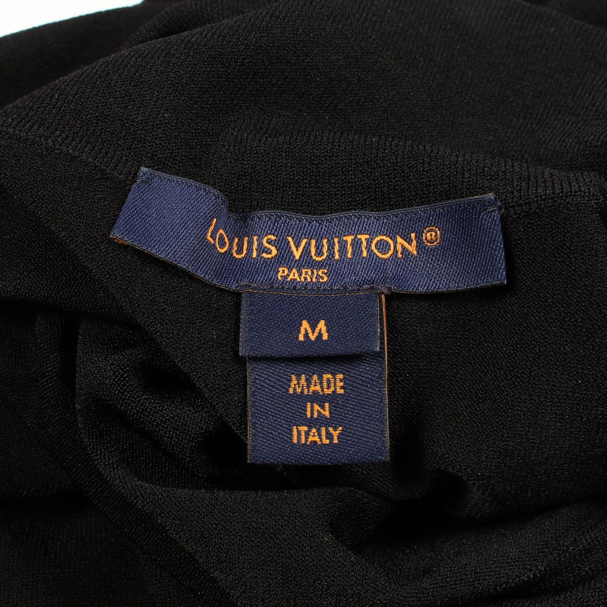 Louis Vuitton Knit LV Chain Detail Turtleneck Zux Black Rayon Sweater — view 3