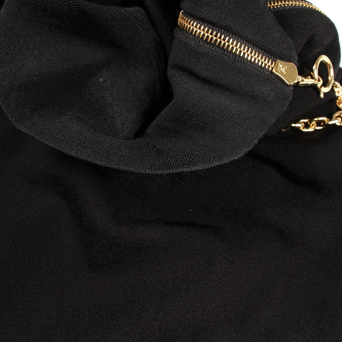 Louis Vuitton Knit LV Chain Detail Turtleneck Zux Black Rayon Sweater — view 6