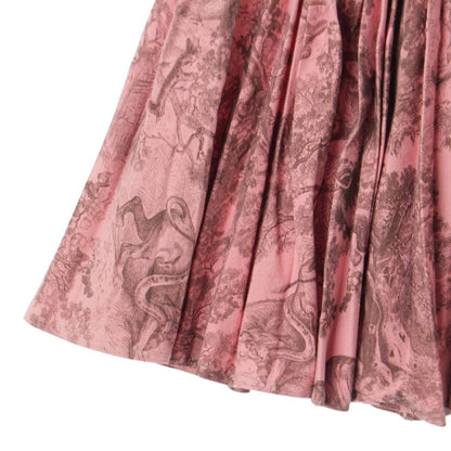 Dior Dioriviera Toile de Jouy All Over Print Skirt Pink 34 — view 5