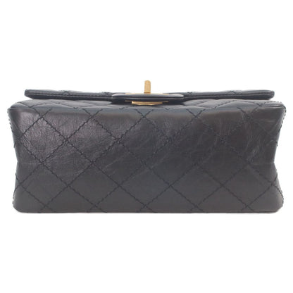 Chanel Black Vintage Calfskin Gold Quilted 2.55 Mini Chain Handbag — view 5