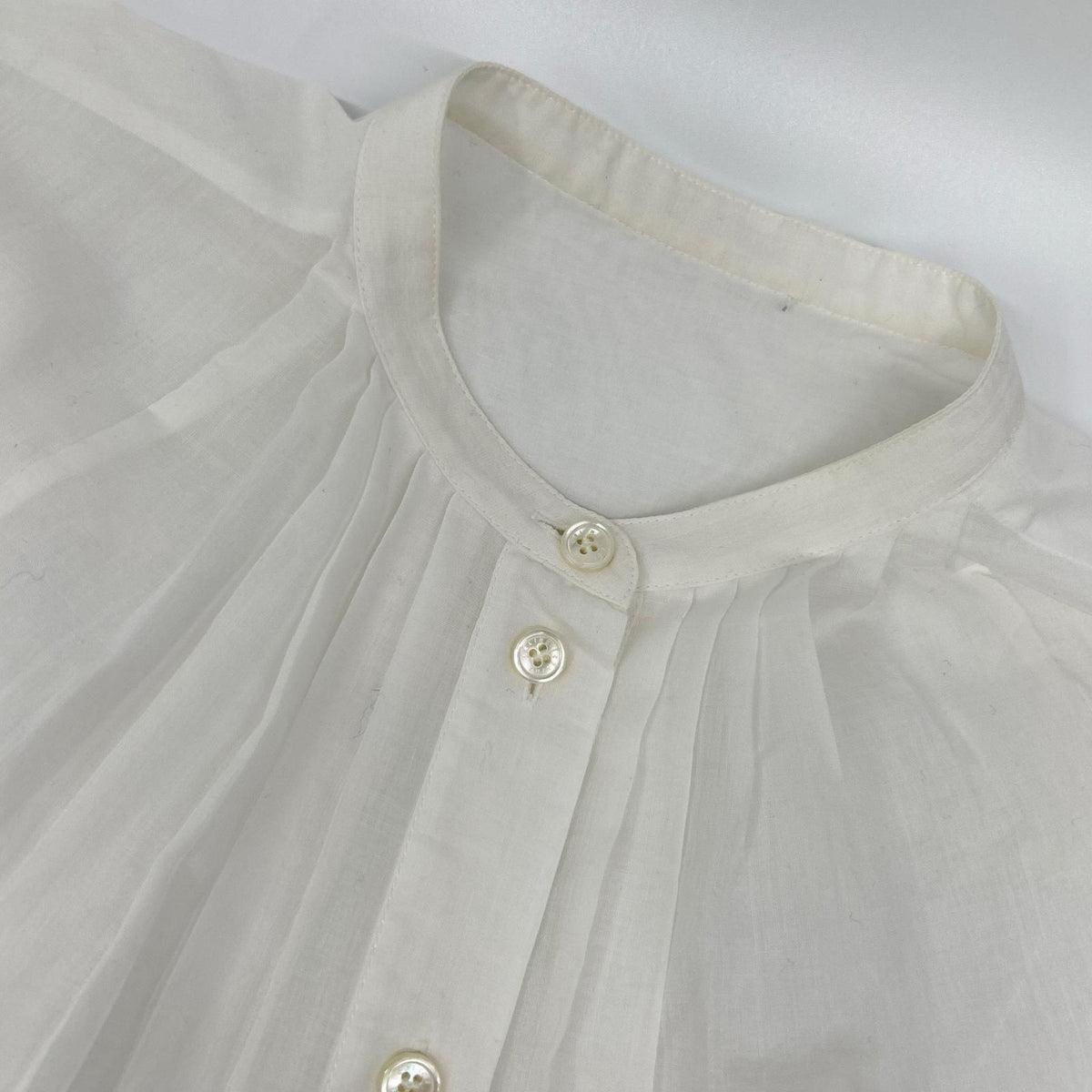 Celine 2 White Pleated Band Color Blouse 36 — view 7