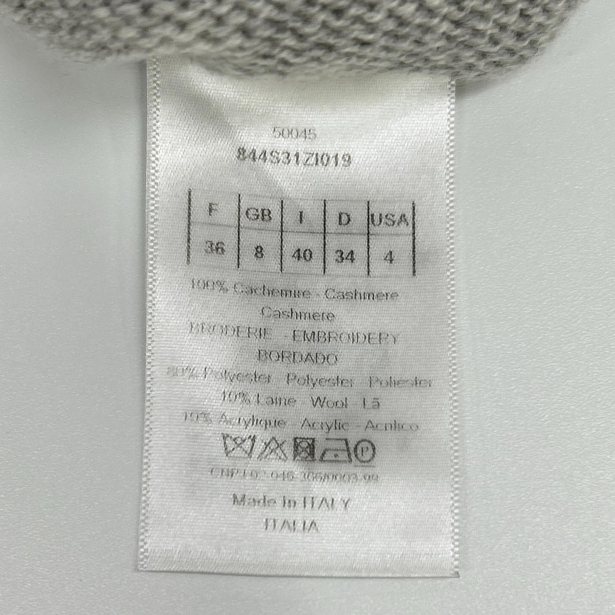 Dior Cashmere Embroidery Crew Neck Knit Sweater — view 4