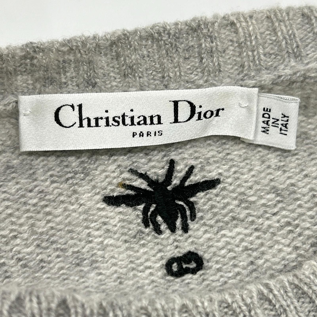 Dior Cashmere Embroidery Crew Neck Knit Sweater — view 3
