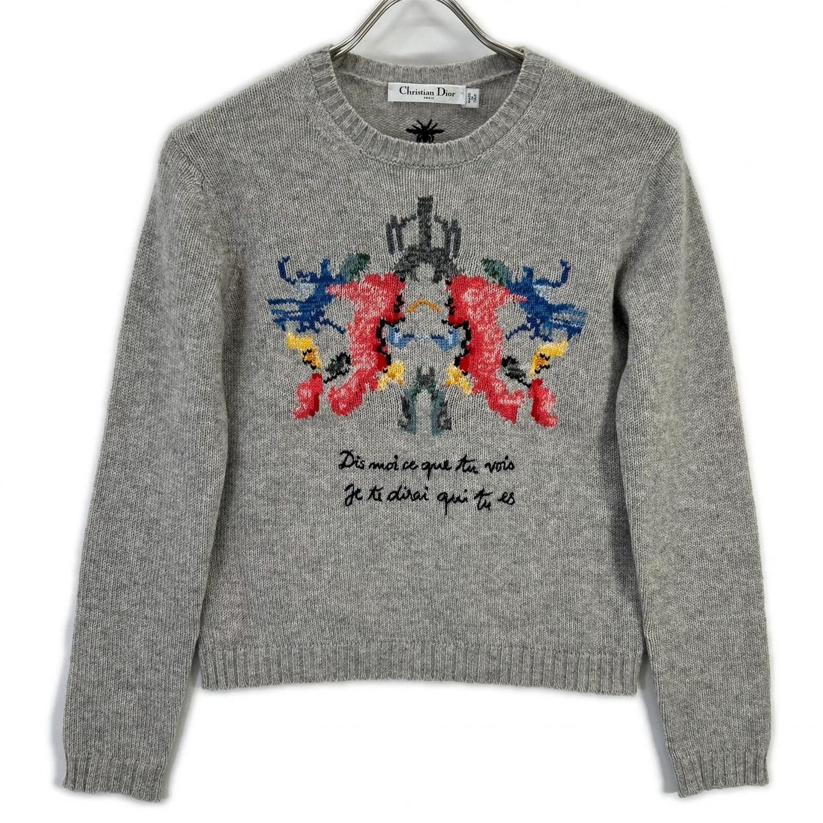 Dior Cashmere Embroidery Crew Neck Knit Sweater