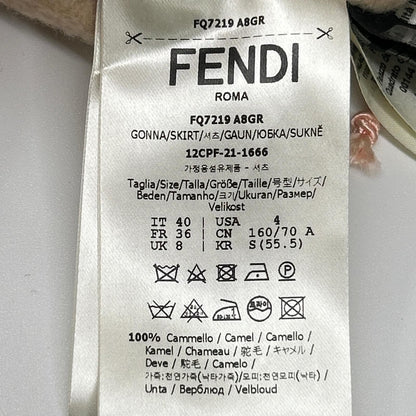 Fendi Pink Flannel Skirt 40 — view 4