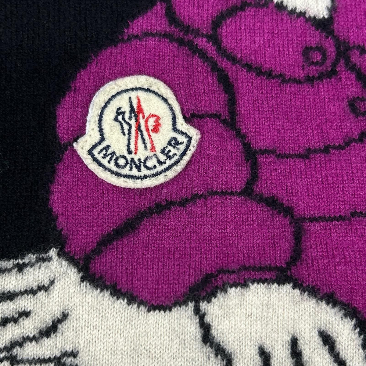 Moncler Black Cashmere Blend Crew Neck Knit Sweater — view 6