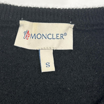 Moncler Black Cashmere Blend Crew Neck Knit Sweater — view 3