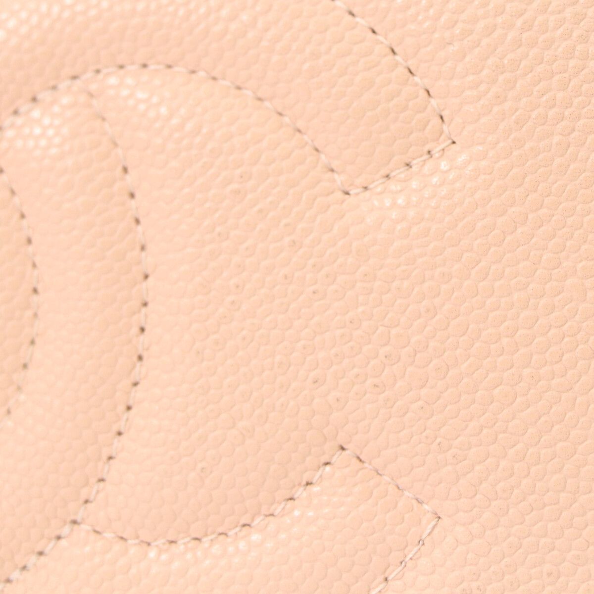 Chanel Pink Beige Caviar Gold Chain Vanity Bag — view 8
