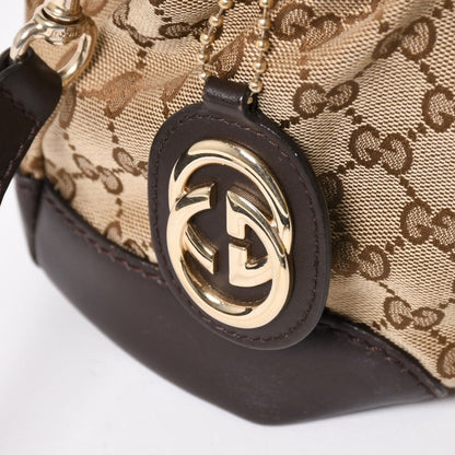 Gucci GG Canvas 2-Way Shoulder Bag Silver — view 6
