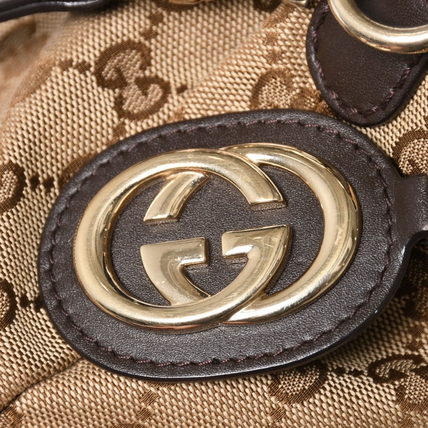 Gucci GG Canvas 2-Way Shoulder Bag Silver — view 7