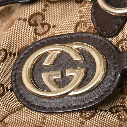 Gucci GG Canvas 2-Way Shoulder Bag Silver — view 7