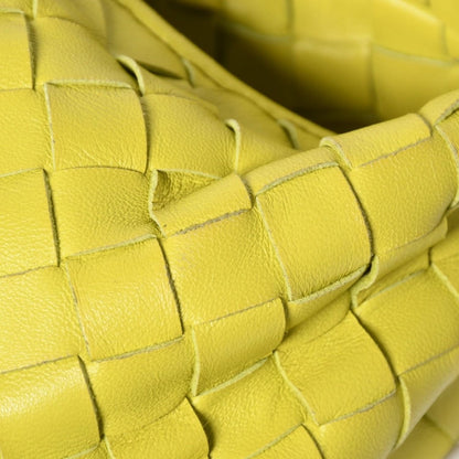 Bottega Veneta Mini Jodie Handbag Intrecciato Yellow Green — view 6