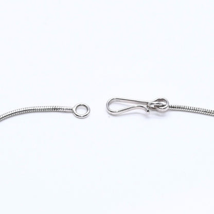 Chanel CC Logo Necklace Light Stone Silver — view 8