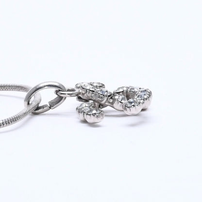 Chanel CC Logo Necklace Light Stone Silver — view 5