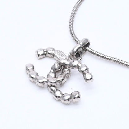 Chanel CC Logo Necklace Light Stone Silver — view 6