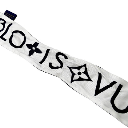 Louis Vuitton Scarf Silk Bandeau BB Monogram Infinity White Noir Black — view 6