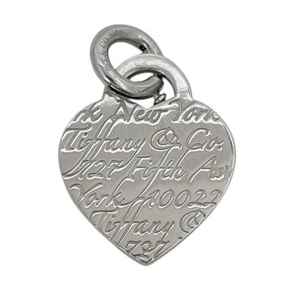 Tiffany & Co Notes Heart Tag Pendant Silver Charm 925 Sterling — view 3