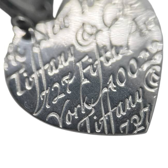 Tiffany & Co Notes Heart Tag Pendant Silver Charm 925 Sterling — view 7