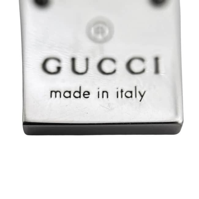 Gucci Logo Tag Necklace Silver 925 Sterling Plate — view 5