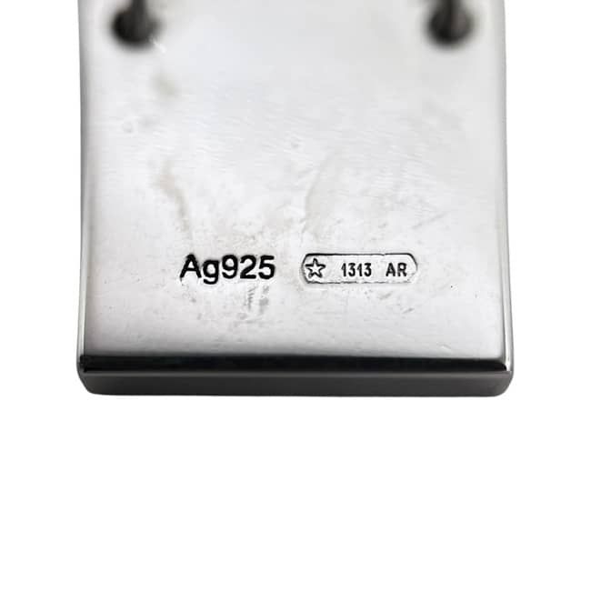 Gucci Logo Tag Necklace Silver 925 Sterling Plate — view 7