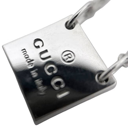 Gucci Logo Tag Necklace Silver 925 Sterling Plate — view 4