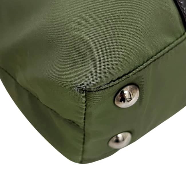 Prada 2-Way Shoulder Bag Khaki Green Tessuto Nylon Leather — view 7