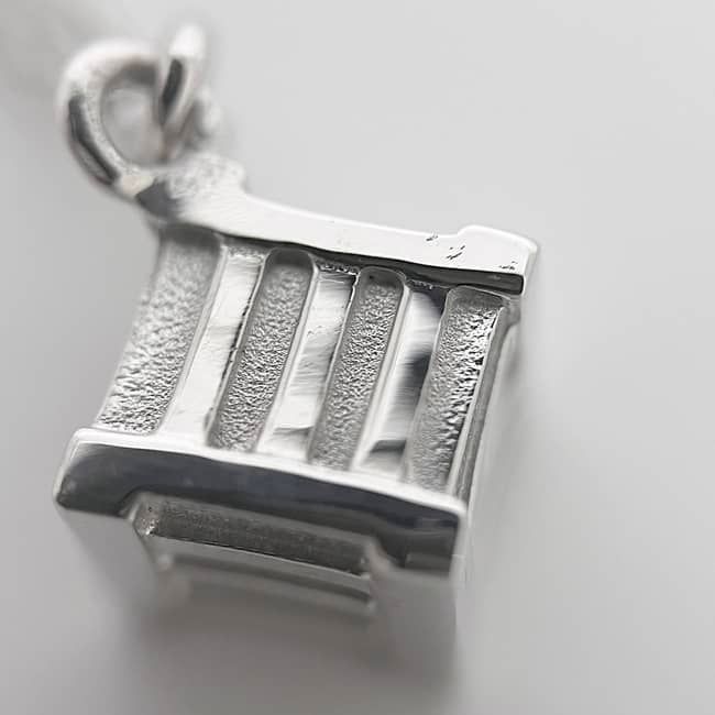 Tiffany & Co Necklace Atlas Cube Silver 925 Sterling Roman Numerals — view 7