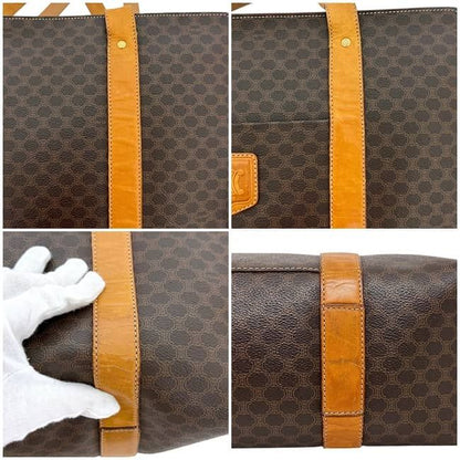 Celine Tote Brown Macadam Leather Document Shoulder Bag — view 5