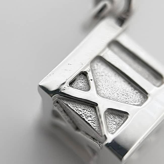 Tiffany & Co Necklace Atlas Cube Silver 925 Sterling Roman Numerals — view 8